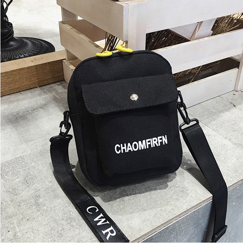 Small Canvas Bag Women's Crossbody Shoulder Bags For Women Messenger Coin Purse Cartoon Cell Phone Shoulder Bags Phone Handbags