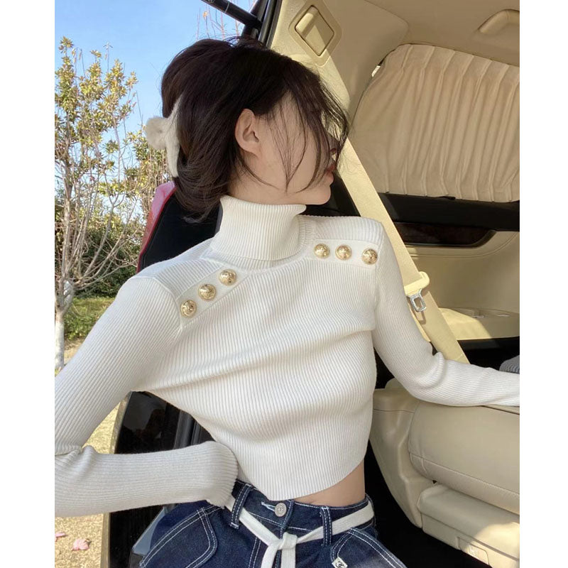 Thickened Turtleneck Knitted Bottoming Shirt Inner Lap