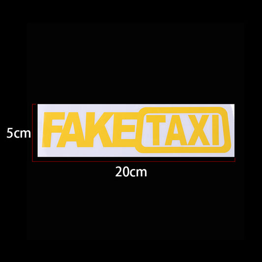 FAKE TAXI FAKE TAXI Drift Funny Car Stickers European And American FAKETAXI Reflective Car Stickers