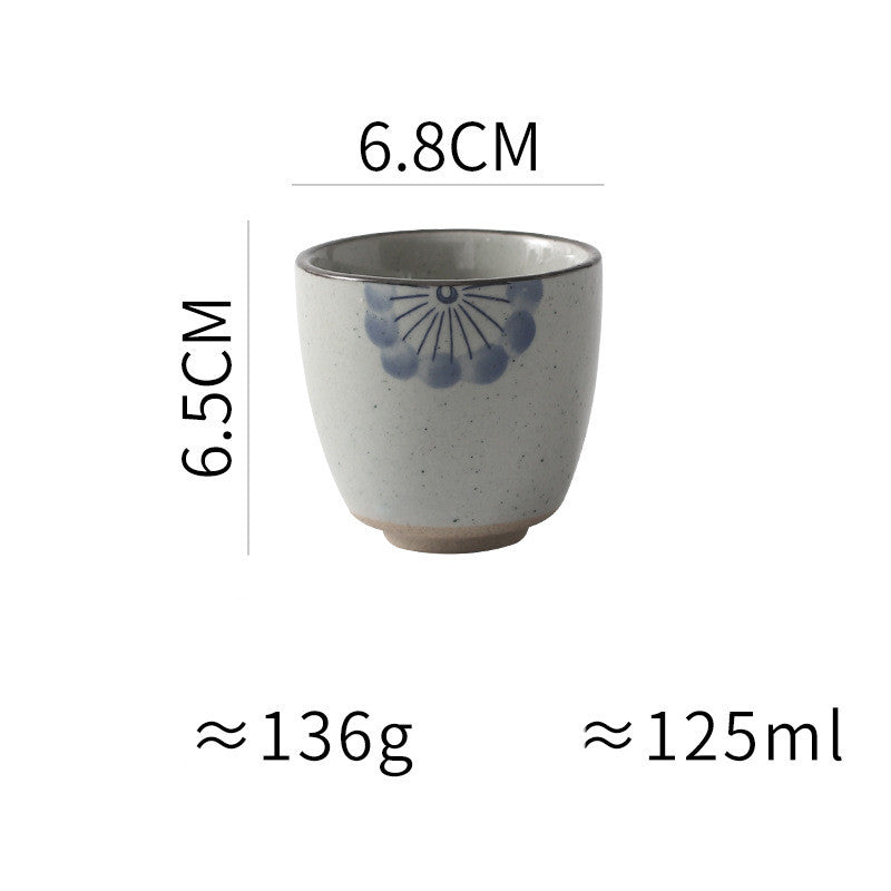 Japanese-style Ceramic Hand-colored Striped Water Cup