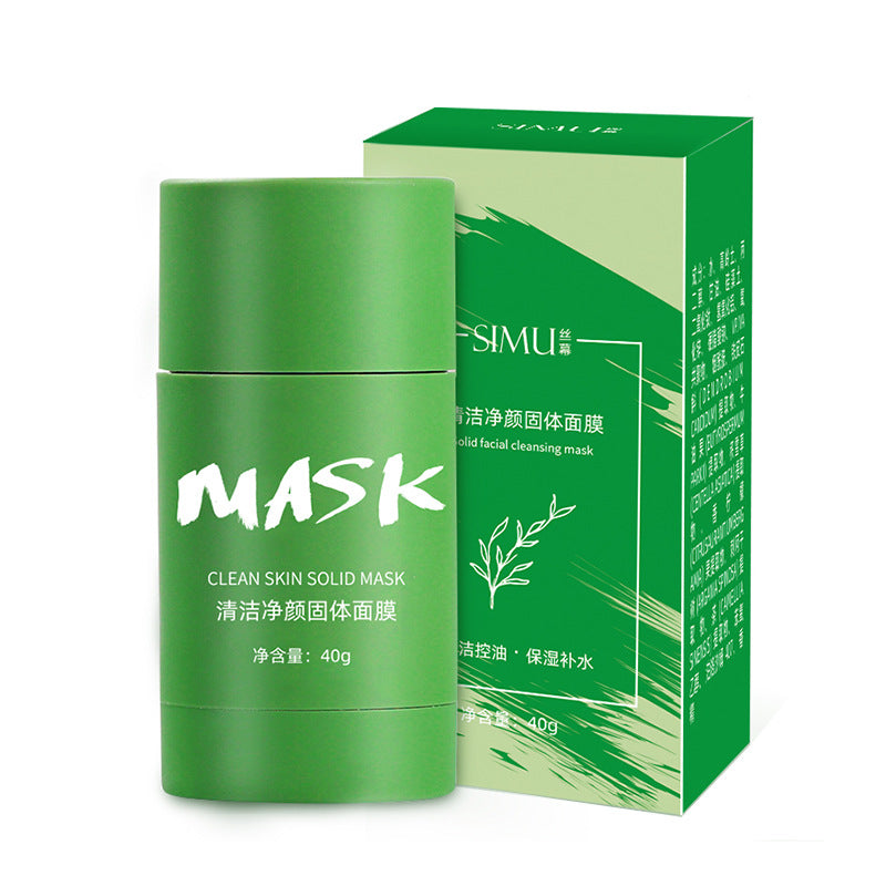 Solid Cleansing Mask Oil Control Shrink Pores To Blackheads Cleansing Green Tea Solid Mask Mud Eggplant Mud Mask