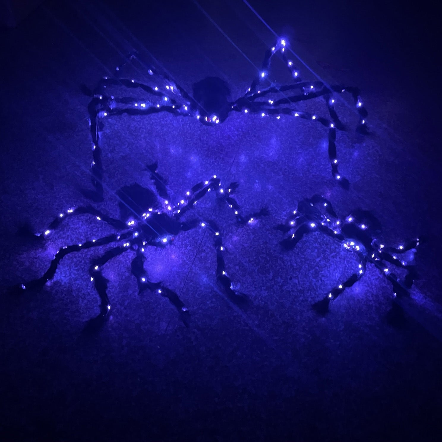 New Halloween Glowing Plush Spider Decoration Prop