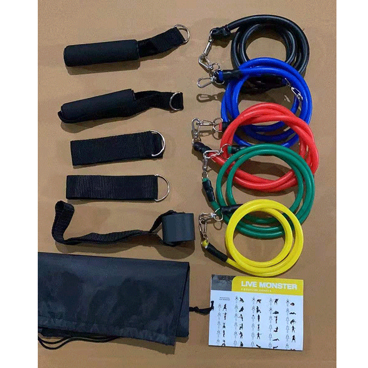 Multi-function Training 11 Piece Set Fitness Pull Rope