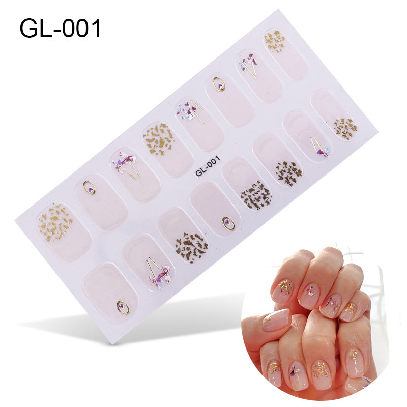 Laser Letters Color Oil Film Nail Stickers