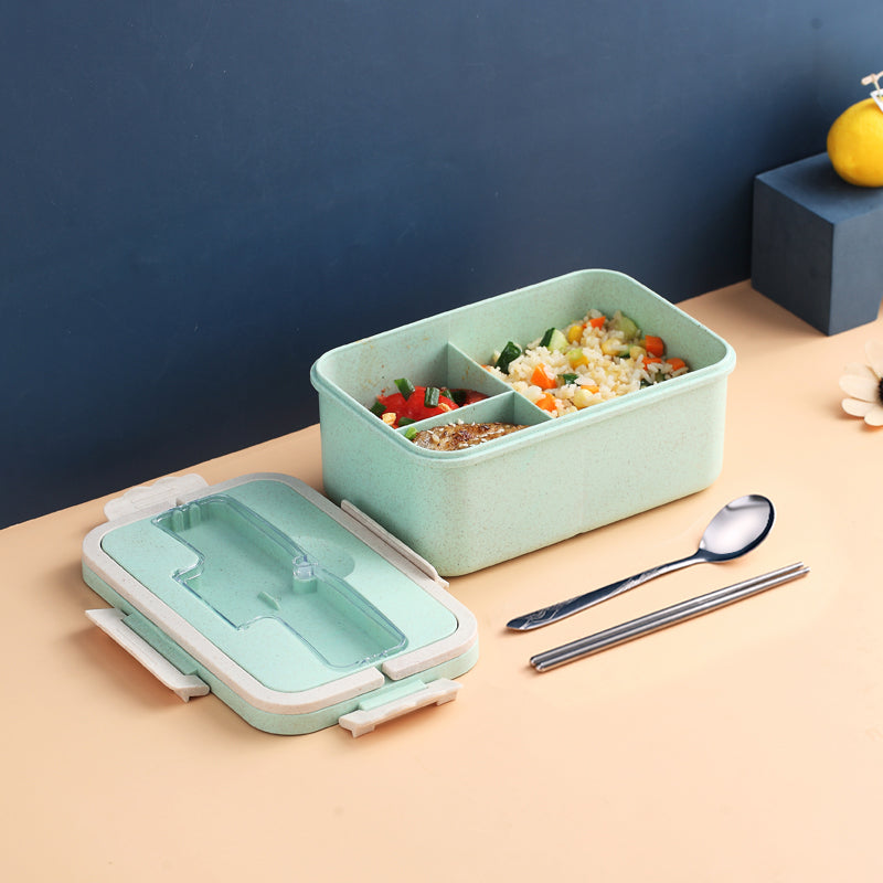 Portable Microwave Wheat Insulated Lunch Box With Lid