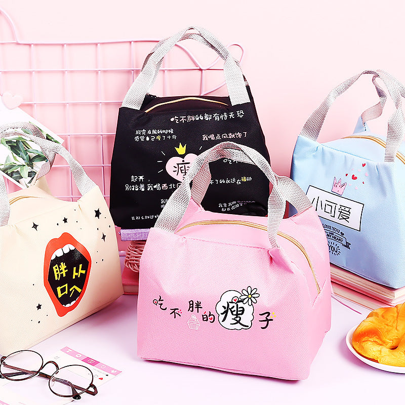 Cute Cartoon Lunch Tote Bag Insulation