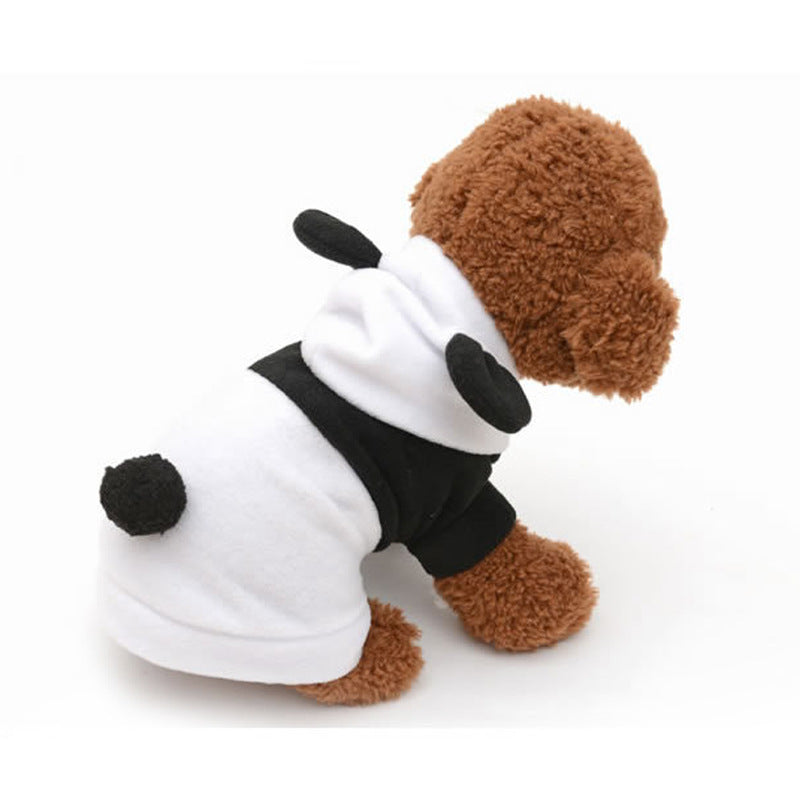 Black And White Panda Make-up Dress Autumn And Winter Dog Clothes