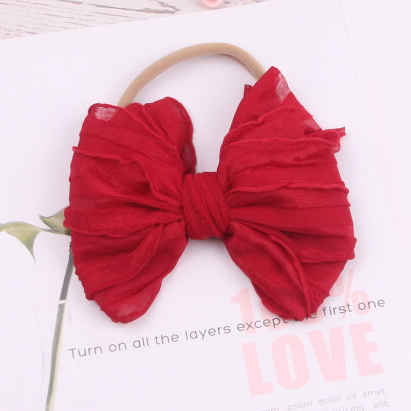 Lace Bowknot Children's Headband Baby Soft And Light Nylon