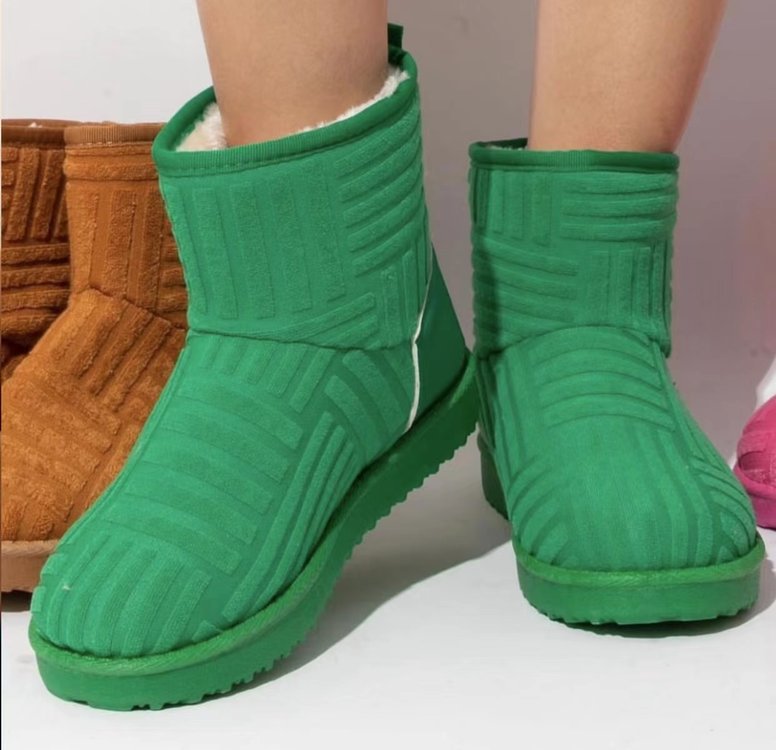 Winter Ankle Boots Warm Plush Snow Boots Flat Shoes