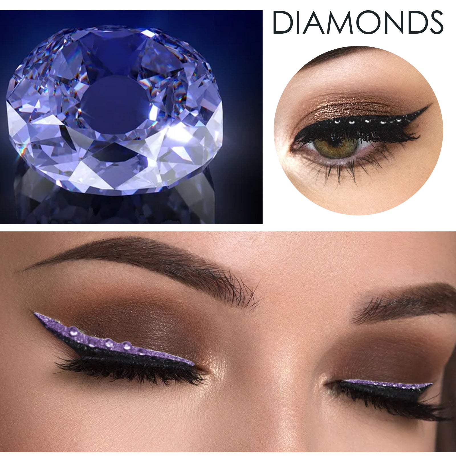 Creative Simple Waterproof Diamond Eyeliner Stickers