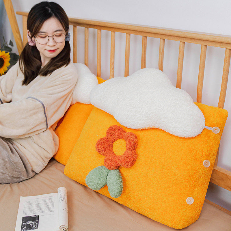 Girl Student Dormitory Sleeping Flower Bedside Pillow