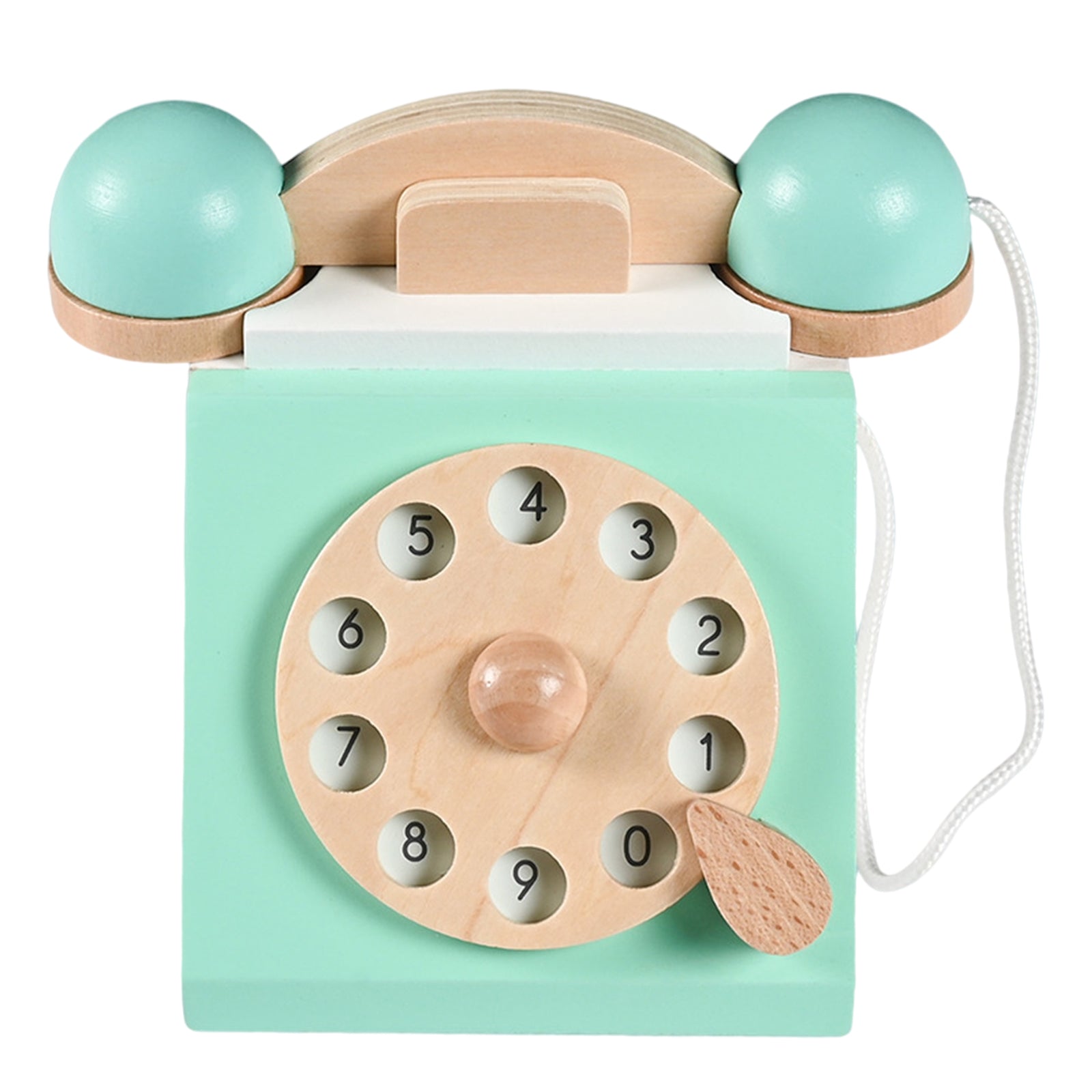 Simulation Wooden Antique Rotary Telephone