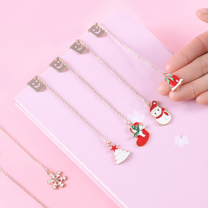 Creative Cute Christmas Style Pendant Bookmark