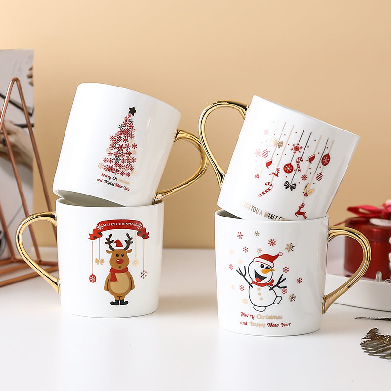 Christmas Gift Ceramic Couple Coffee Cup