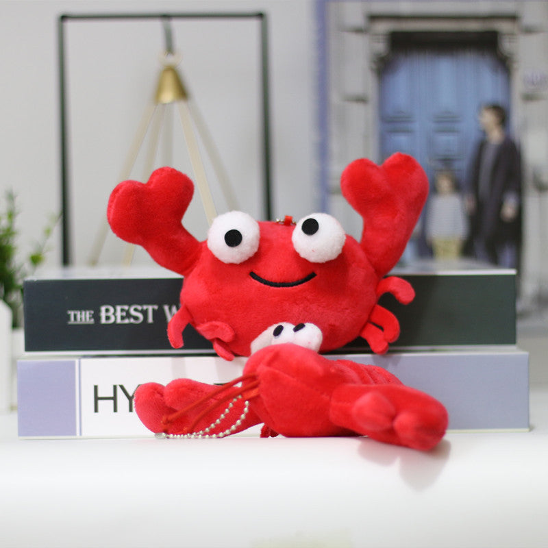 Mini Crayfish Doll Plush Toy Crab Pendant