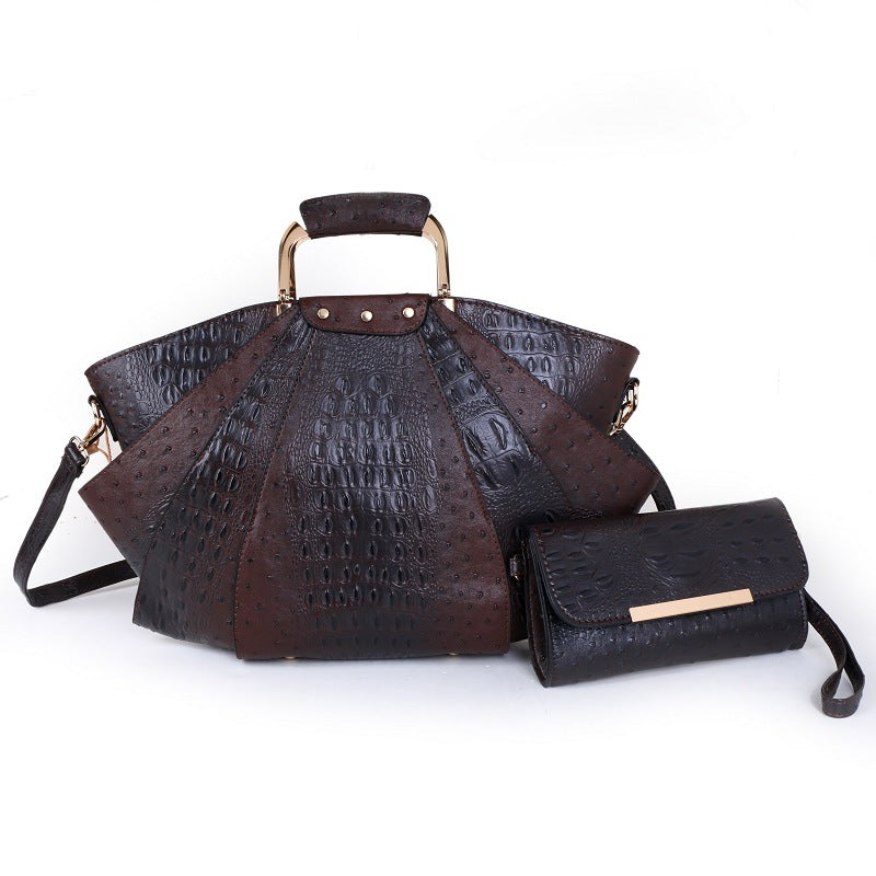 Fashion Pattern Stitching Single Shoulder Diagonal Bag