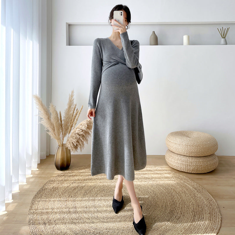 Pregnant Women's Bottom Sweater Skirt