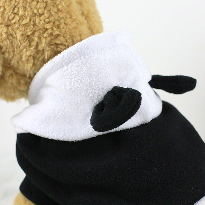 Black And White Panda Make-up Dress Autumn And Winter Dog Clothes