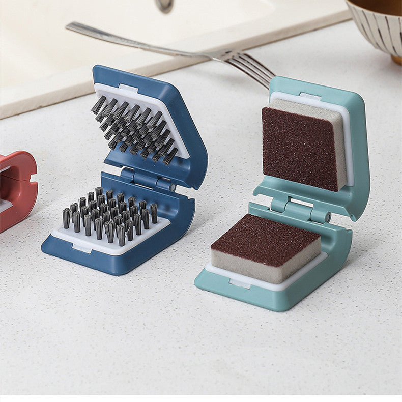 Kitchenware Foldable U Shaped Dinner Plate Cleaning Sponge Brush