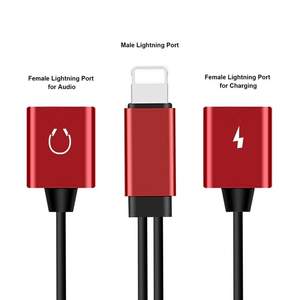 Lightning Wire-controlled Two-in-one Listening Song Charging Adapter Cable