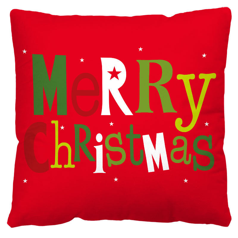 Christmas Pillow Cover Amazon Cross-border Red And Black Plaid Christmas Sofa Cushion Cover Plush Nordic Cushion