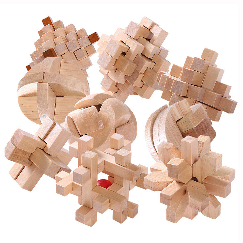 Beech Wood Kongming Lock Children's Educational Toys