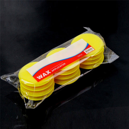 Compressed Round Waxing Sponge 12 Packs