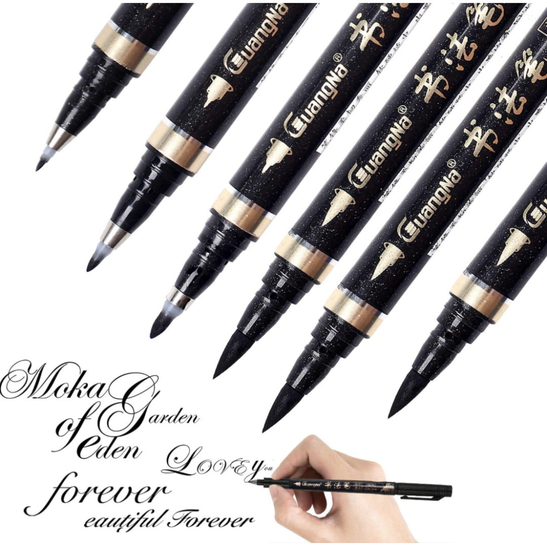 Calligraphy Pen Sketch Beautiful Pen Soft Brush Painting Brush Big Case Signature Pen Copy Script Pen Can Add Ink