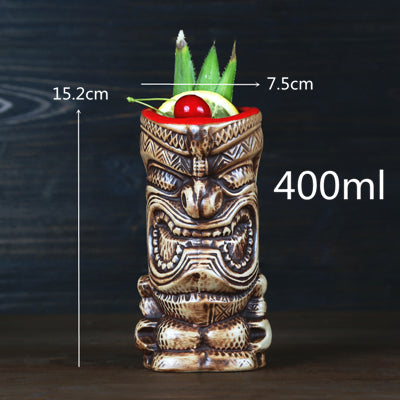 Personalized Hawaiian Ceramic Cocktail Glass