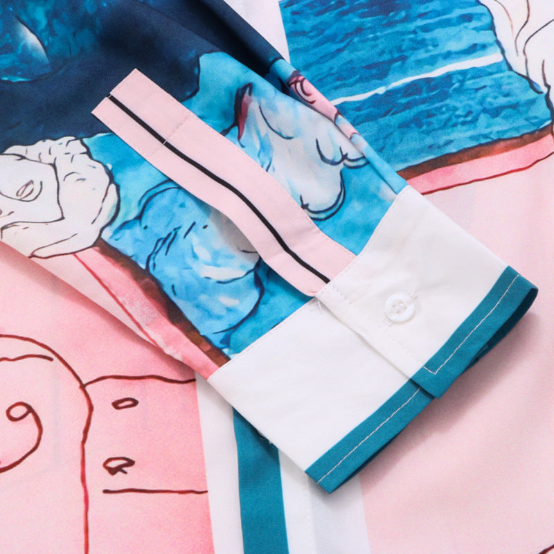 Men's Casual Loose Vintage Bohemian Long-sleeved Shirt