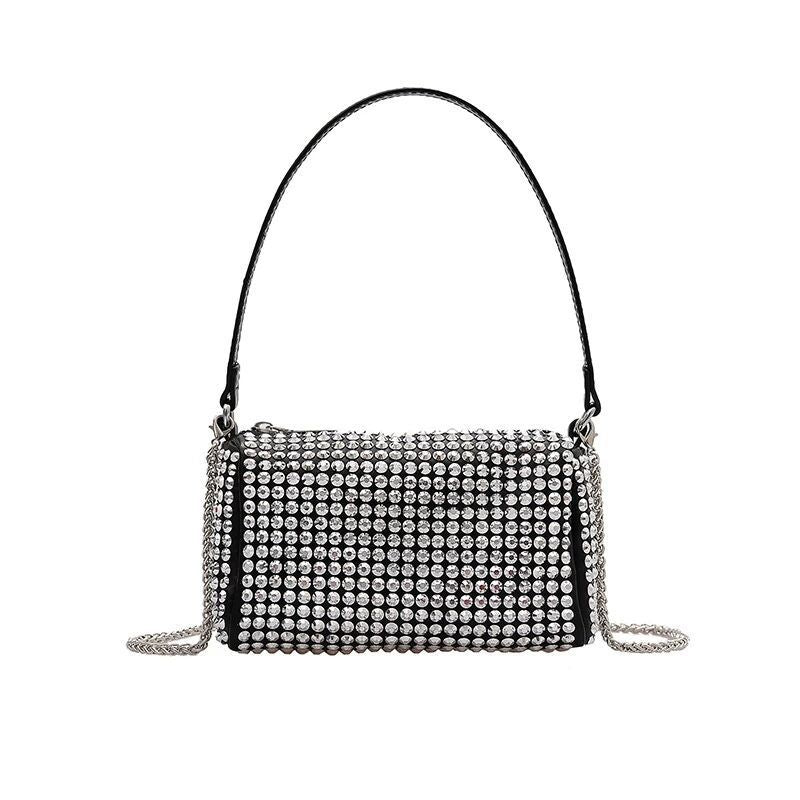 Hand-held Messenger Chain Bag With Diamond Bag