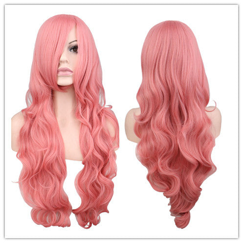 Mermaid Anime Cosplay Wig Dark Red Long Curly Hair