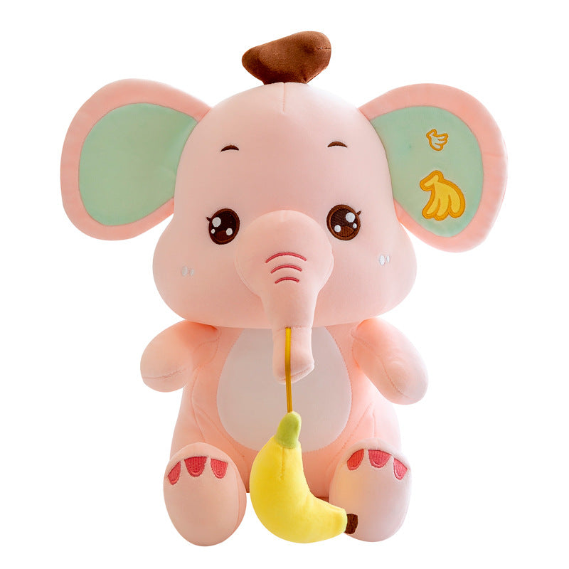 Scissors Machine Holding Banana Baby Elephant Doll