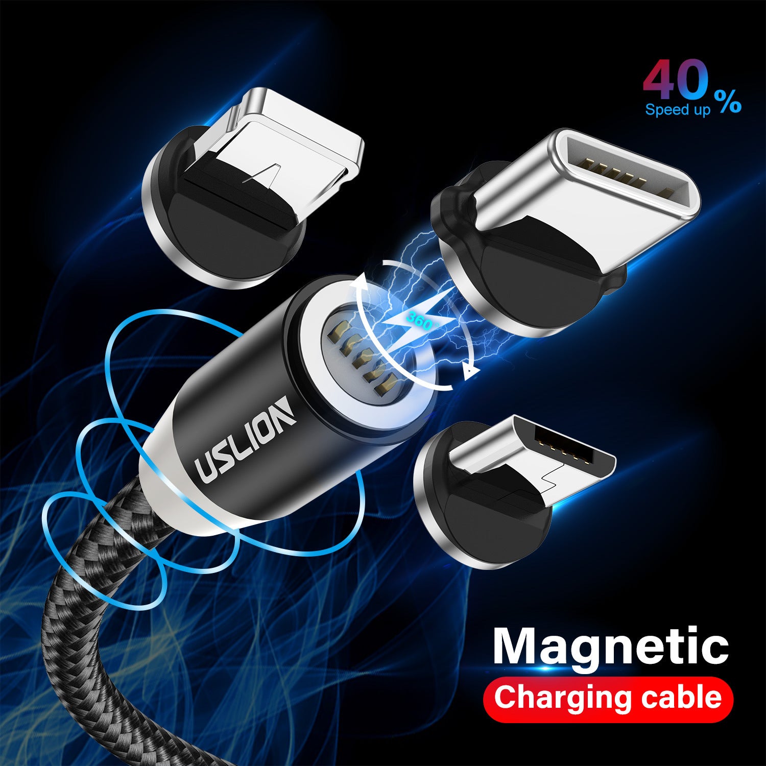 Fast Charging Data Cable Magnetic Three-in-one