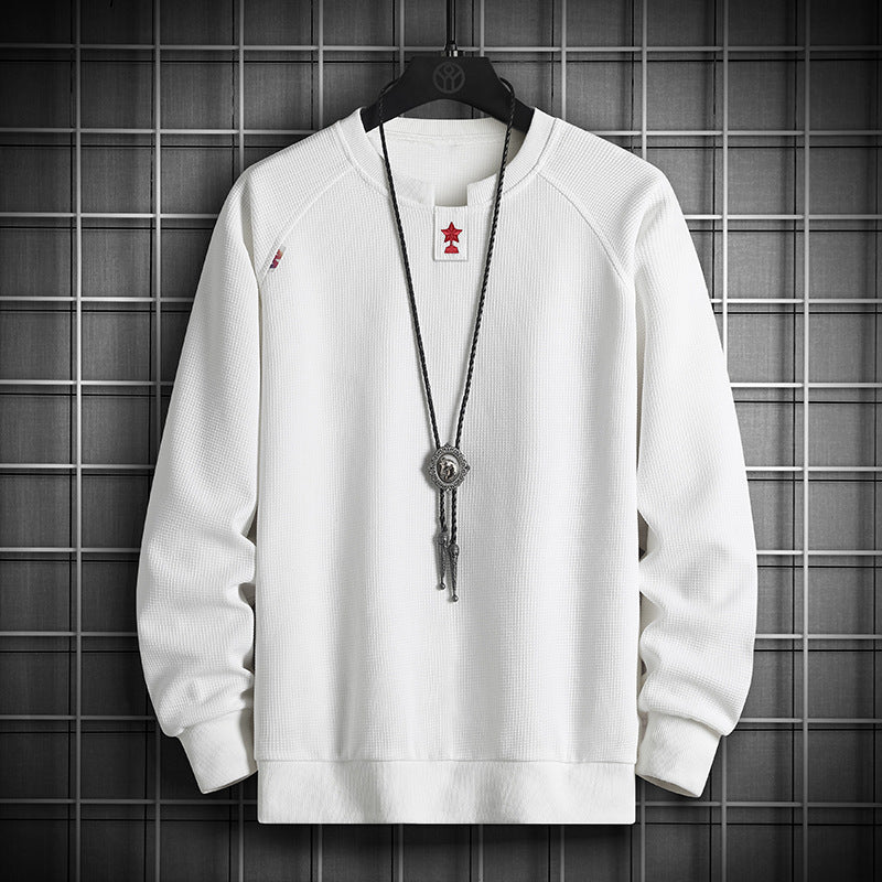 Five-star Embroidered Patch Crew Neck Sweatshirt