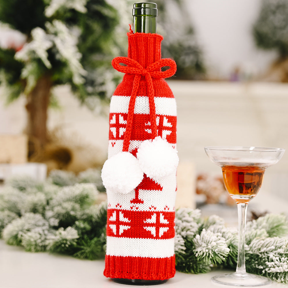 Christmas Wine Bottle Dust Cover Bag Table Decoration Home Decoration