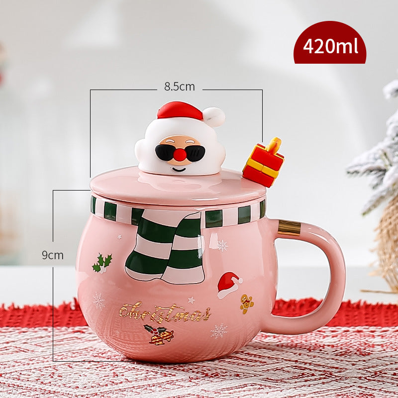 Home Fashion Simple Christmas Style Ceramic Mug