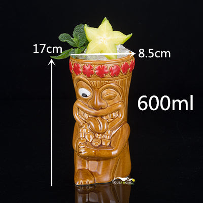 Personalized Hawaiian Ceramic Cocktail Glass