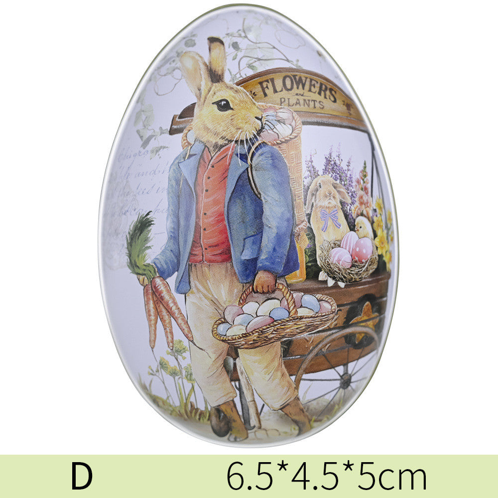 New Easter Decorative Tinplate Egg Creative Tin Box