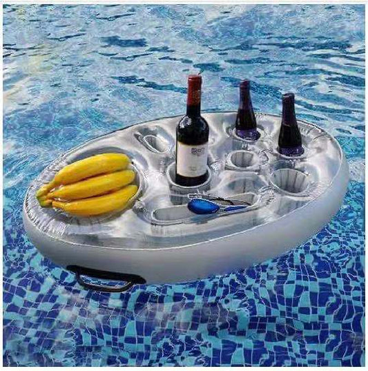 Summer Inflatable Float Beer Drinking Cooler Table Water Play Float Beer Tray Party Bucket Cup Holder For Swimming Pool Party