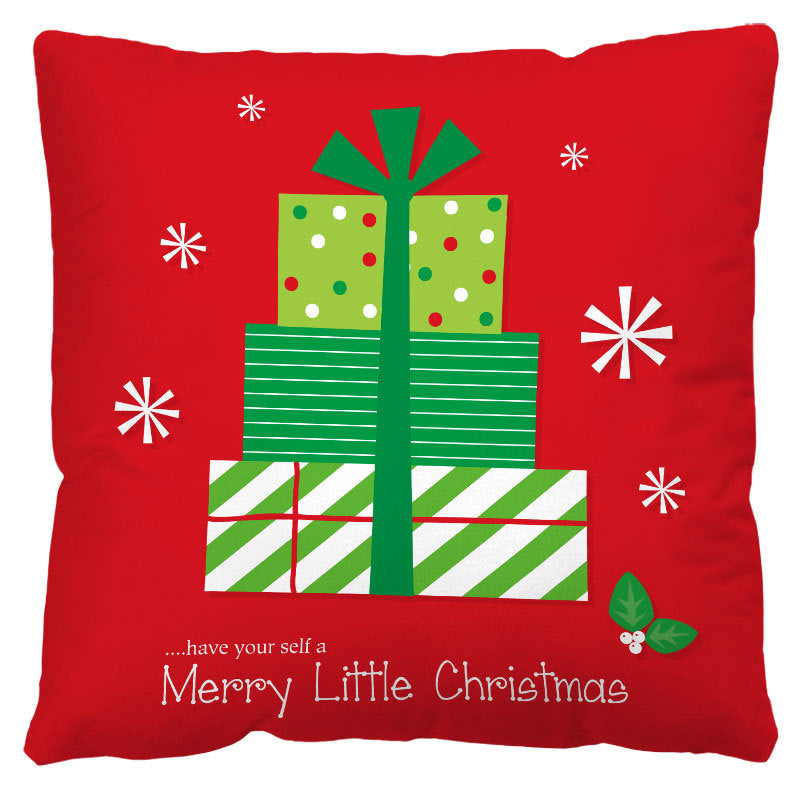 Christmas Pillow Cover Amazon Cross-border Red And Black Plaid Christmas Sofa Cushion Cover Plush Nordic Cushion