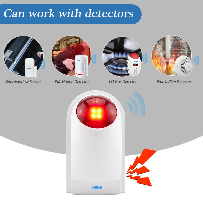 Wireless Intelligent Sound And Light Alarm Siren