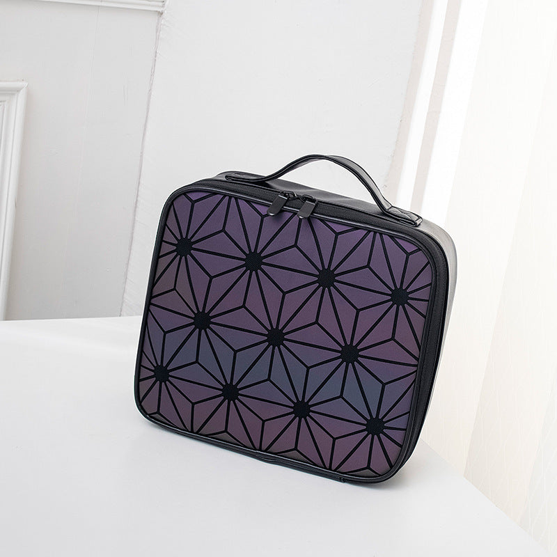 Double Zipper Magic Color Partition Cosmetic Bag