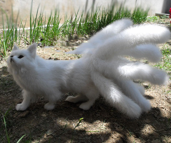 Simulation Nine-tailed Medium Fox Standing White