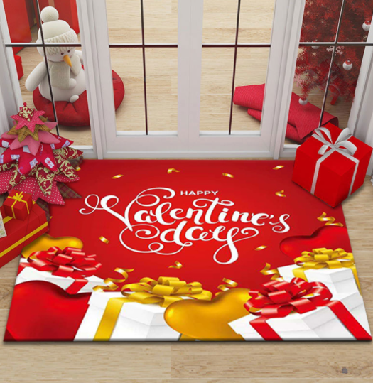 Christmas Carpet Living Room Festive Red Floor Mat