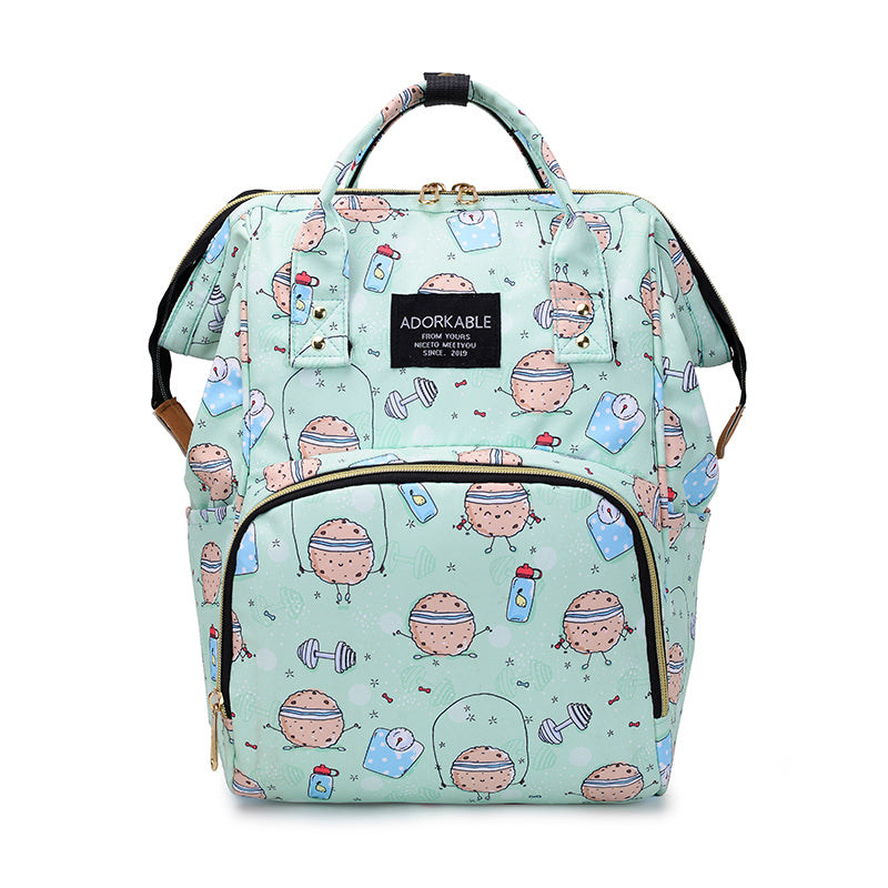 Fashion Printed Pattern Mommy Bag Multifunctional Backpack