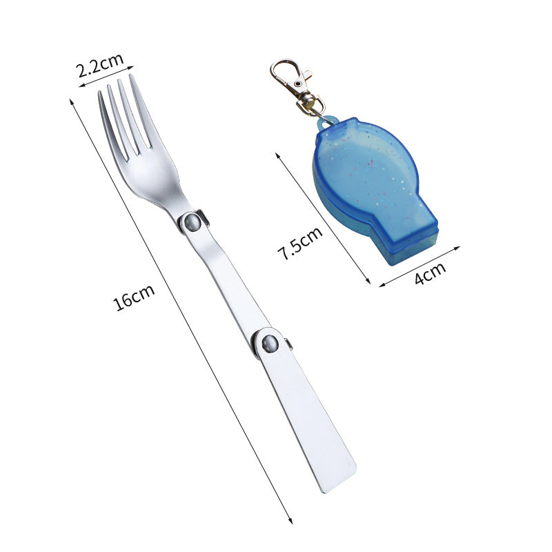 Outdoor Portable Stainless Steel Folding Spoon