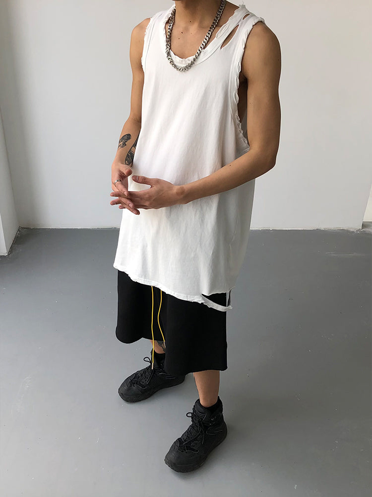 Men's Perforated Loose Sleeveless Breathable Vest