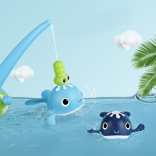 Wind-up Swimming Whale Clockwork Water Play Children's Toy