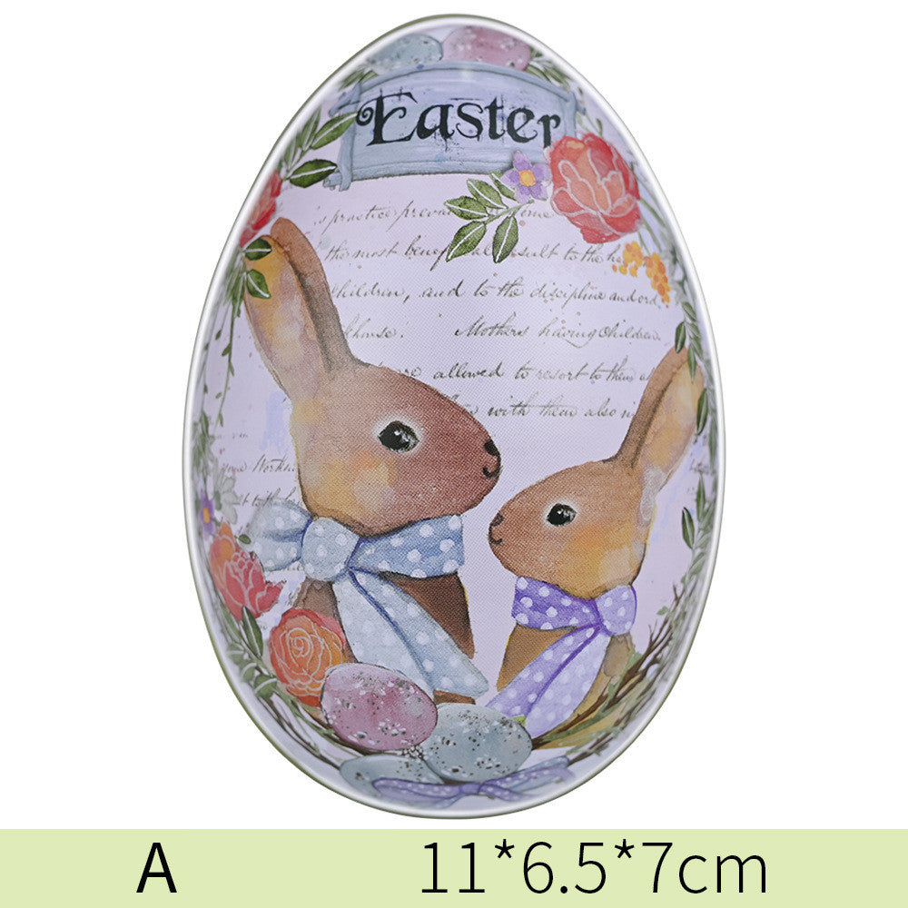 New Easter Decorative Tinplate Egg Creative Tin Box